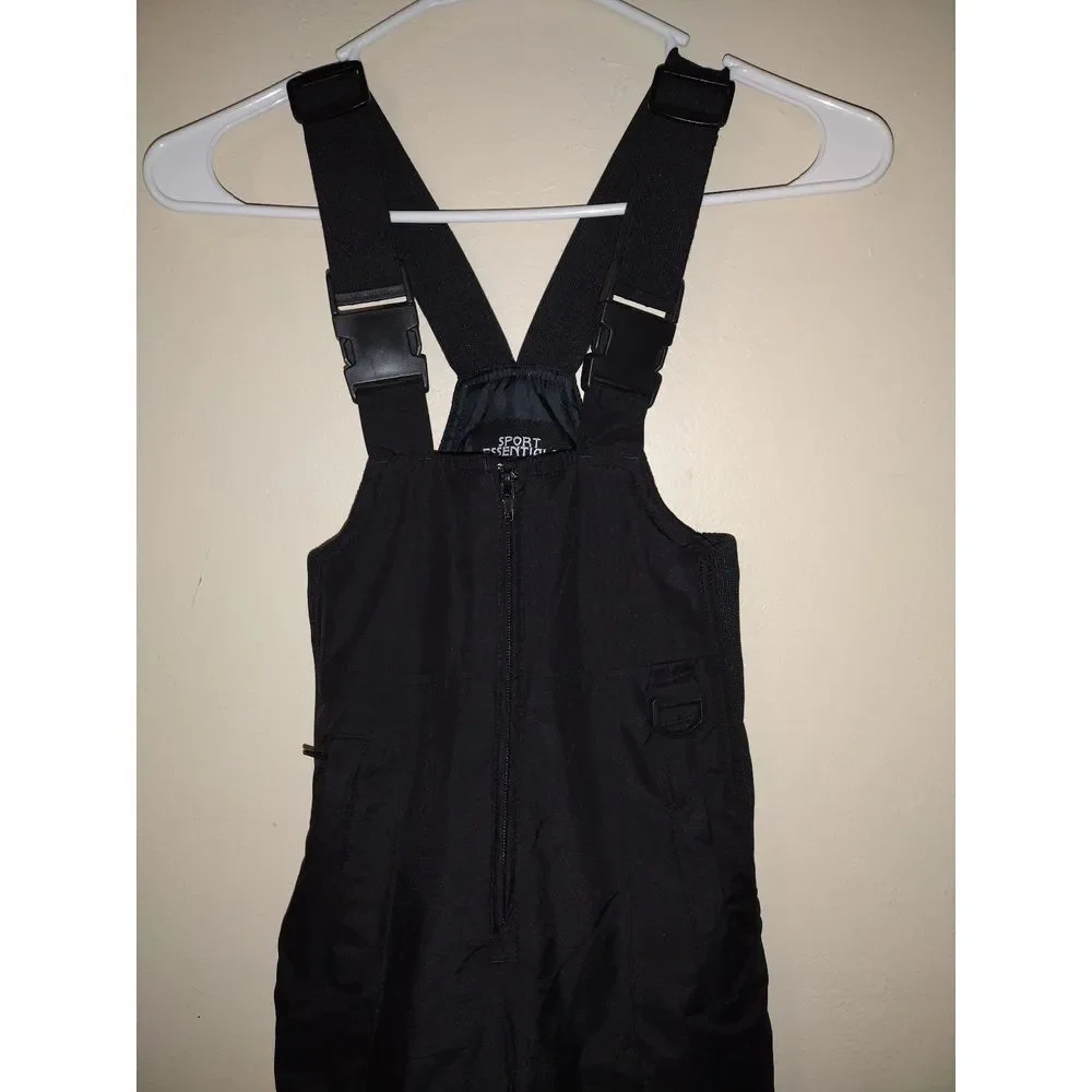Sport essentials kids black snow overalls size 8 - Picture 2 of 5